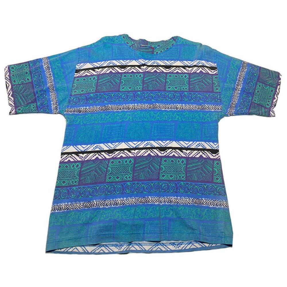 Saturdays Women's Short Sleeve Shirt Size Medium Blue Green